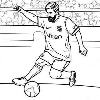 Lionel Messi Die Een Doelpunt Scoort Kleurplaat 18717-4086