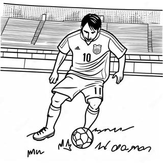 Lionel Messi Die Een Doelpunt Scoort Kleurplaat 18717-4087