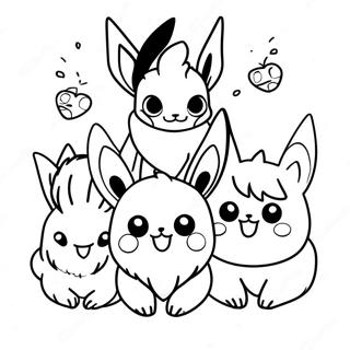 Eevee Met Vrienden Kleurplaat 18813-4118