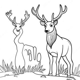 Elegante Hert Die Trots Staat Kleurplaat 18901 4132