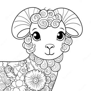 Curly Sheep Tails Kleurplaat 19263-4216