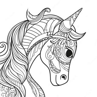 Graceful Horse Tails Kleurplaat 19264-4218