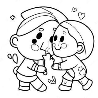 Schattige Kinderen Verrassen Mama Kleurplaat 20540-4490