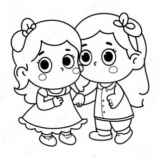 Schattige Kinderen Verrassen Mama Kleurplaat 20540-4491