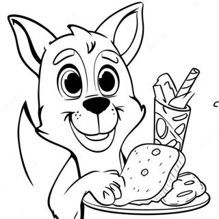 Nick Wilde Met Een Snack Kleurplaat 20837-4548