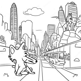 Zootopia Stadsgezicht Kleurplaat 20838-4551