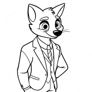 Nick Wilde In Een Pak Kleurplaat 20840-4558