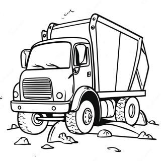 Vriendelijke Vuilniswagen Die Afval Ophaalt Kleurplaat 21108-4616