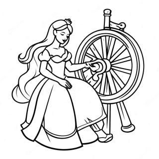 Slaapster En Het Spinnewiel Kleurplaat 22233 4855