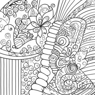 Dikke Gestreepte Patronen Kleurplaat 22749 4976