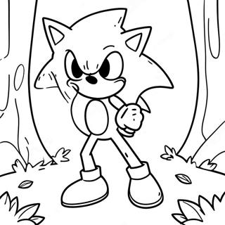 Sonic Exe In Een Donker Bos Kleurplaat 23887-5209