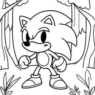 Sonic Exe In Een Donker Bos Kleurplaat 23887-5210