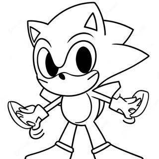 Sonic Exe Met Scherpe Tanden Kleurplaat 23889-5219