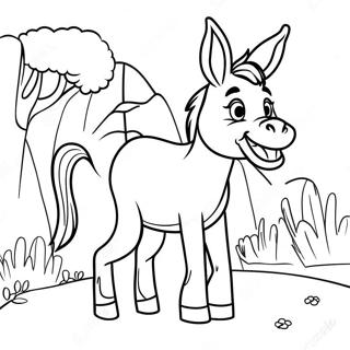 Donkey Met Een Glimlach Kleurplaat 24079 5259