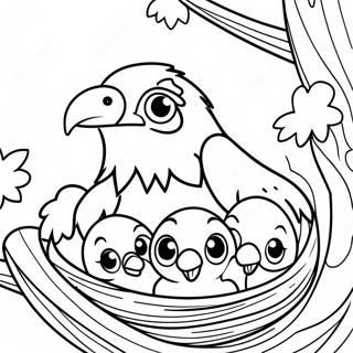Steenuil Die Nestelt Met Kuikens Kleurplaat 24349 5308