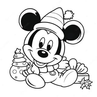 Kleurplaat Van Mickey Mouse Met Kerstmis 25891-5644