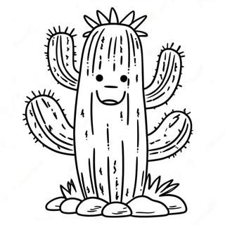 Stekelige Groene Cactus Kleurplaat 26624-5814