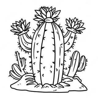 Stekelige Groene Cactus Kleurplaat 26624-5815