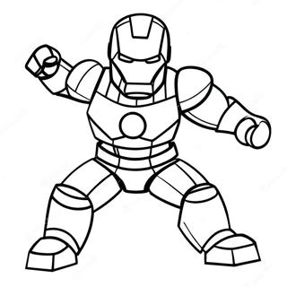 Lego Iron Man Actie Pose Kleurplaat 26718-5827