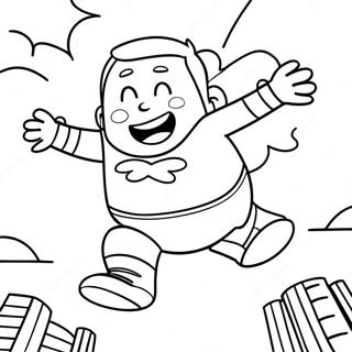 Captain Underpants Vliegend Door De Lucht Kleurplaat 27003-5884