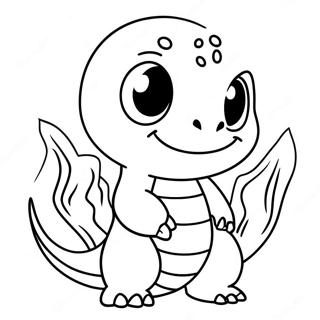 Schattige Charmander Kleurplaat 27086-5896