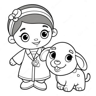 Doc Mcstuffins Met Lambie Kleurplaat 27294-5935