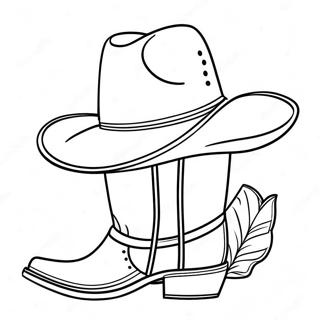 Cowboy Hoed En Laarzen Kleurplaat 27378-5964
