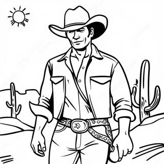 Robuuste Cowboy In De Woestijn Kleurplaat 27380 5970