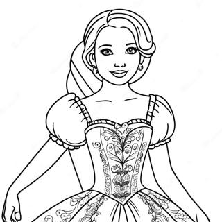 Anna In Een Mooie Jurk Kleurplaat 27942 6081