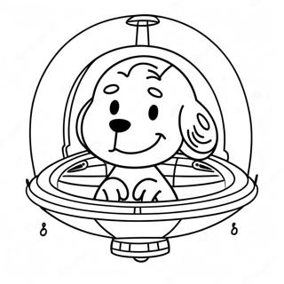 Kleurplaat Van Snoopy In Een Ruimteschip 28764-6259