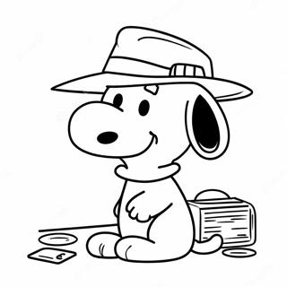 Kleurplaat Van Snoopy Als Detective 28767-6269