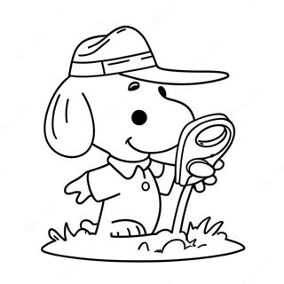 Kleurplaat Van Snoopy Als Detective 28767-6270