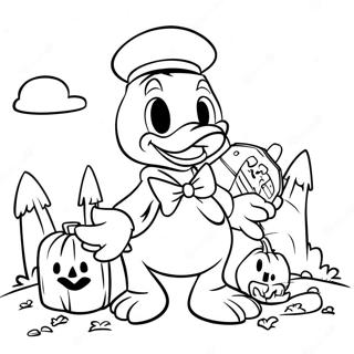 Donald Duck Trick Or Treaten Kleurplaat 30218-6581