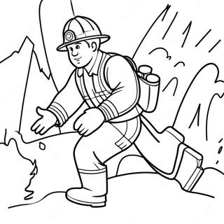 Heroische Brandweerman Die Een Kind Redt Kleurplaat 30301 6607