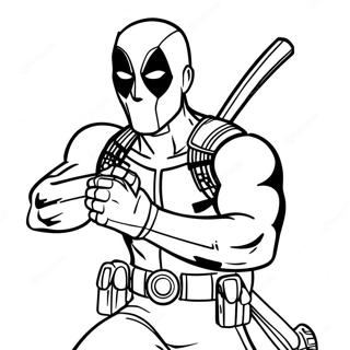 Deadpool In Actie Kleurplaat 30556-6656