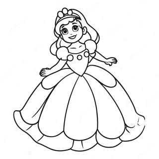 Prinses Daisy In Sprankelende Jurk Kleurplaat 31088-6774