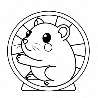 Schattige Hamster In Een Wiel Kleurplaat 31645-6894