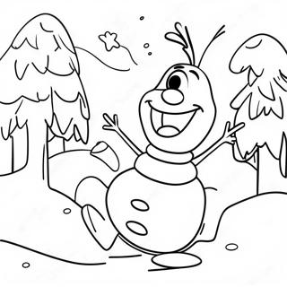 Olaf In Winter Wonderland Kleurplaat 31920-6955