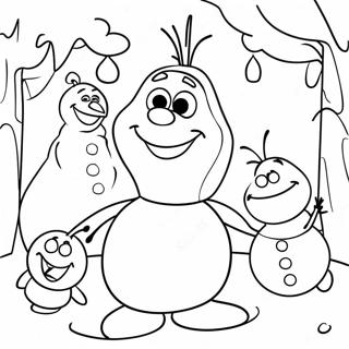 Olaf Met Vrienden Kleurplaat 31922 6964