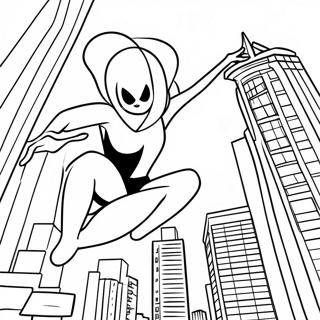 Spider Gwen Kleurplaten