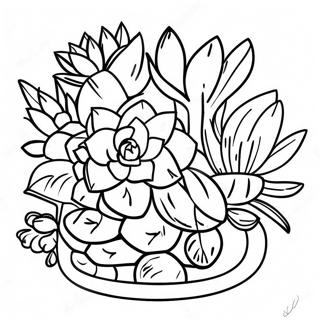 Realistische Vetplant Arrangement Kleurplaat 32375-7064