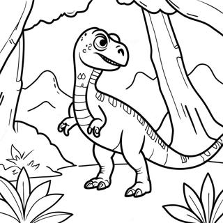 Velociraptor In Een Jungle Setting Kleurplaat Kleurplaten