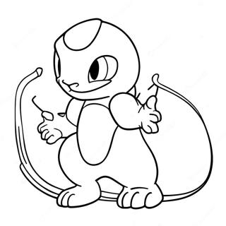 Mewtwo Met Een Trainer Kleurplaat 33077-7229