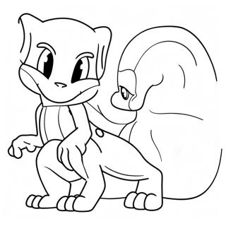 Mewtwo Met Een Trainer Kleurplaat 33077-7230