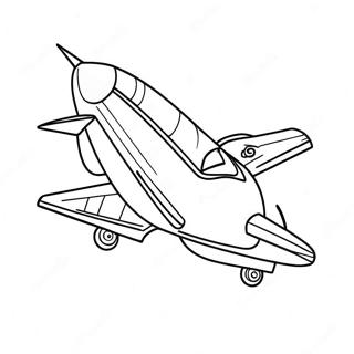 Vintage Jet Met Retro Ontwerp Kleurplaat 33167 7246