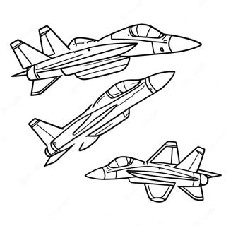 Jachtvliegtuig Voert Stunts Uit Kleurplaat 33168 7249