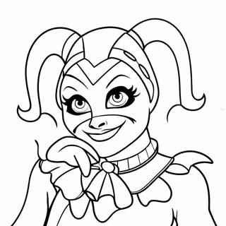 Harley Quinn In Een Nar Kostuum Kleurplaat 33262-7258