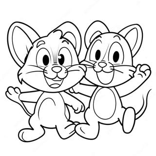 Tom En Jerry Grappige Achtervolging Kleurplaat 33348-7275