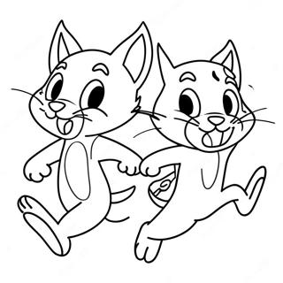 Tom En Jerry Grappige Achtervolging Kleurplaat 33348-7276