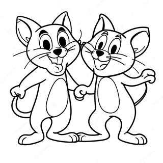 Tom En Jerry Gek Dansen Kleurplaat 33349 7280
